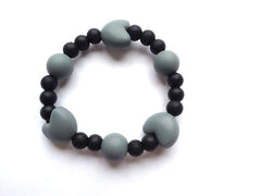 Teething Bracelet-Black and Grey Color