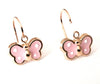 Hoops - 18K GOLD Pink Butterfly