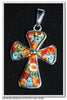 Orange Murano Glass Cross (pendant only)