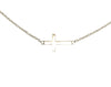 Dainty Sideways Cross Necklace