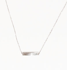 Name Plate Silver Necklace