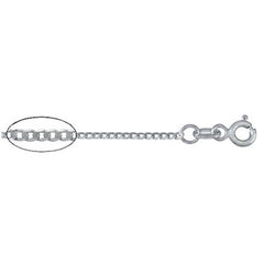 18" Curb Link:  Sterling Silver Chain