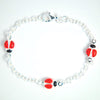 Ladybug Sterling Silver Bracelet