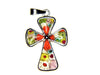 Orange Murano Glass Cross