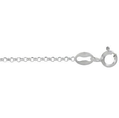 18" Fine Rolo Link:  Sterling Silver Chain