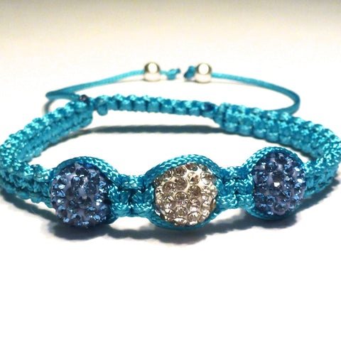 Pave Bracelet -Blue and White