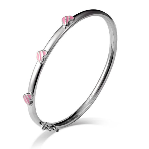 Pink Hearts Baby Bangle