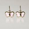 Hoops - 18K GOLD Pink Butterfly